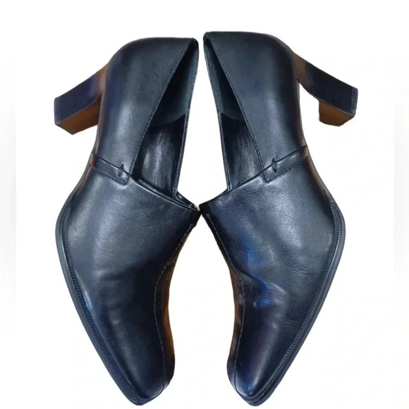 Franco Sarto Black Almond Toe  Heels Size 6M - Picture 4 of 8